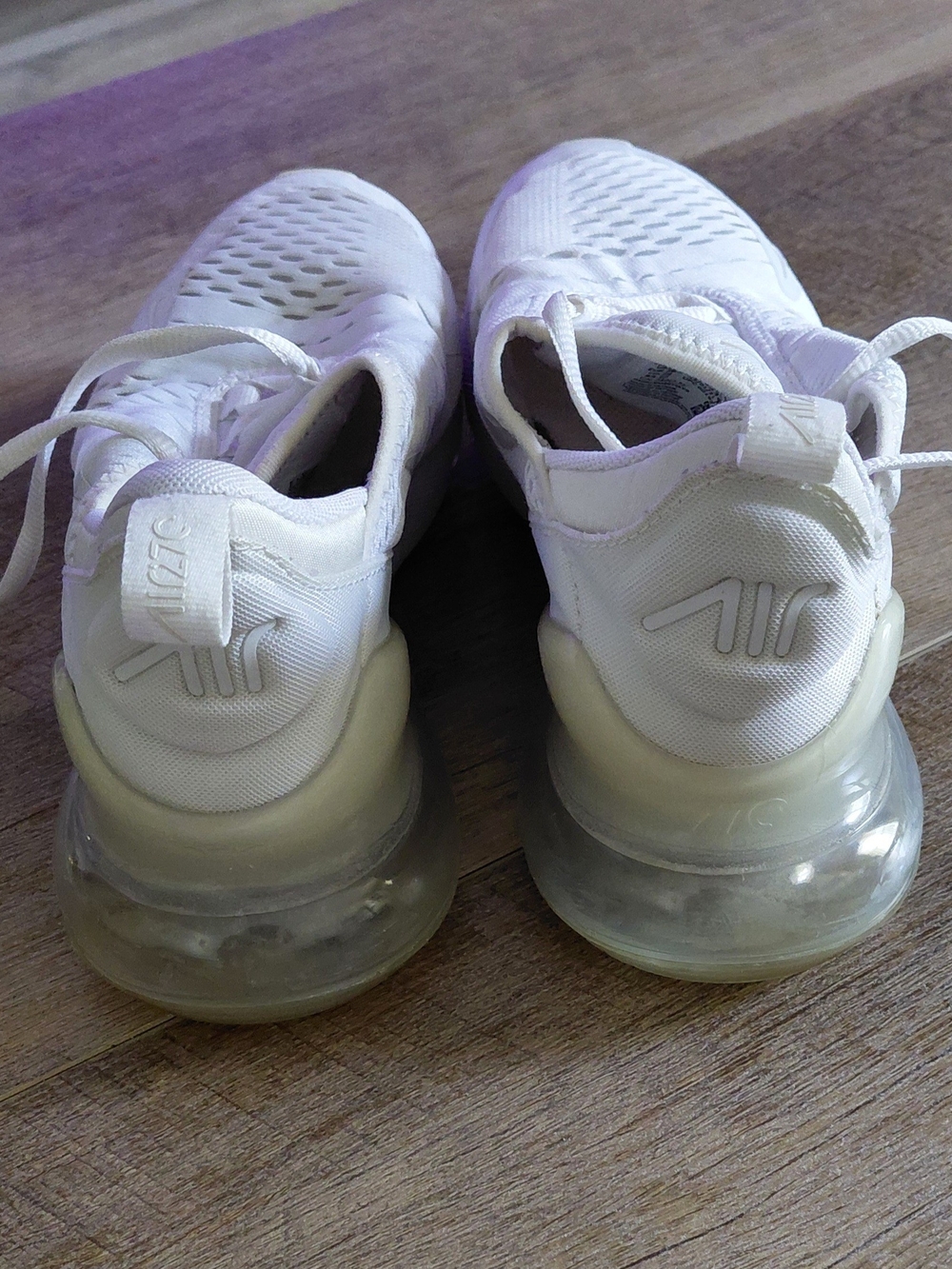 Nike White Women's Air Max Transparent Sole Running Sneakers
